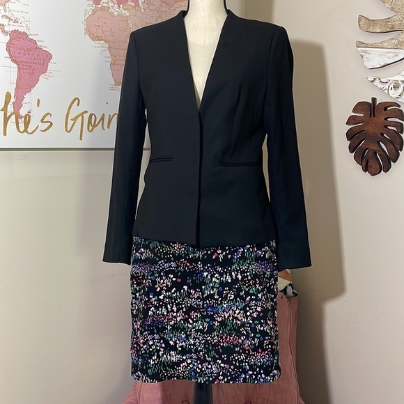 Talbots Field of Tulips Cotton Blend Pencil Skirt Sz. 8 Petite - Picture 2 of 10